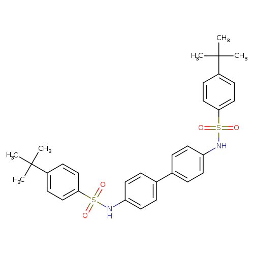 4-tert-butyl-N-[4'-(4-tert-butylbenzenesulfonamido)-[1,1'-biphenyl]-4-yl]benzene-1-sulfonamide