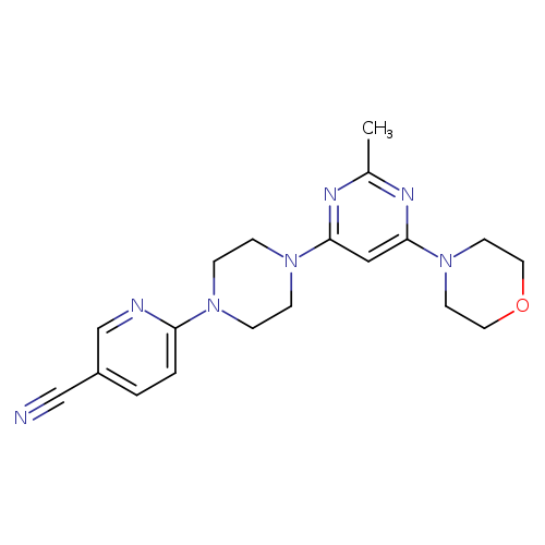 6-{4-[2-methyl-6-(morpholin-4-yl)pyrimidin-4-yl]piperazin-1-yl}pyridine-3-carbonitrile