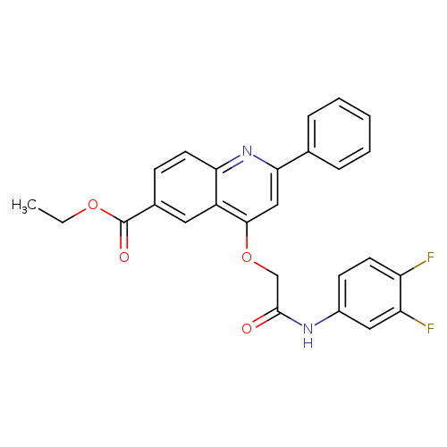 ethyl 4-{[(3,4-difluorophenyl)carbamoyl]methoxy}-2-phenylquinoline-6-carboxylate