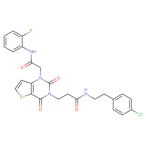 N-[2-(4-chlorophenyl)ethyl]-3-(1-{[(2-fluorophenyl)carbamoyl]methyl}-2,4-dioxo-1H,2H,3H,4H-thieno[3,2-d]pyrimidin-3-yl)propanamide