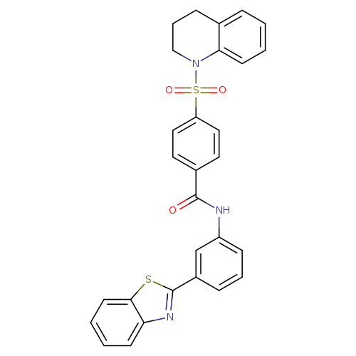 N-[3-(1,3-benzothiazol-2-yl)phenyl]-4-(1,2,3,4-tetrahydroquinoline-1-sulfonyl)benzamide