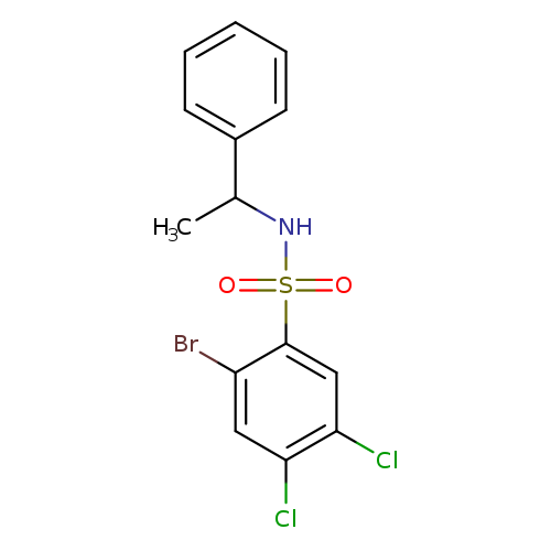 2-bromo-4,5-dichloro-N-(1-phenylethyl)benzene-1-sulfonamide