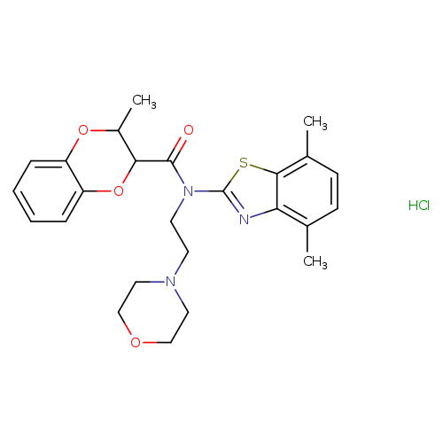 N-(4,7-dimethyl-1,3-benzothiazol-2-yl)-3-methyl-N-[2-(morpholin-4-yl)ethyl]-2,3-dihydro-1,4-benzodioxine-2-carboxamide hydrochloride