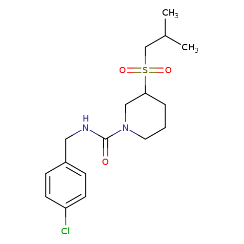 N-[(4-chlorophenyl)methyl]-3-(2-methylpropanesulfonyl)piperidine-1-carboxamide