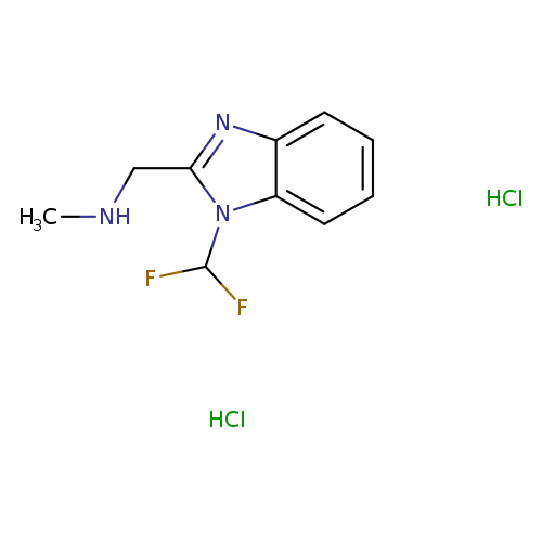 {[1-(difluoromethyl)-1H-1,3-benzodiazol-2-yl]methyl}(methyl)amine dihydrochloride