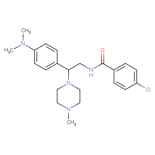 4-chloro-N-{2-[4-(dimethylamino)phenyl]-2-(4-methylpiperazin-1-yl)ethyl}benzamide