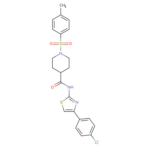 N-[4-(4-chlorophenyl)-1,3-thiazol-2-yl]-1-(4-methylbenzenesulfonyl)piperidine-4-carboxamide