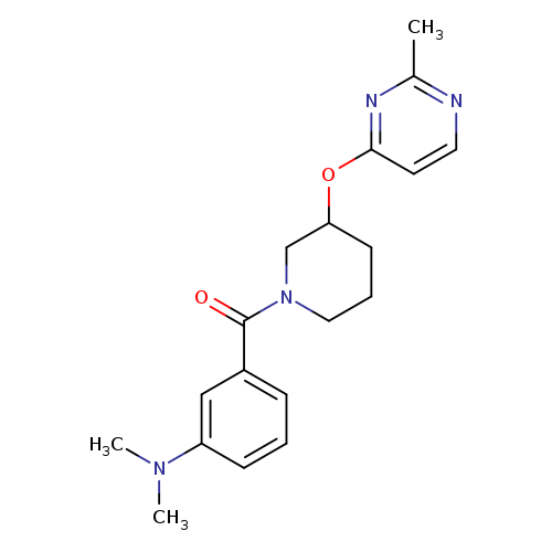N,N-dimethyl-3-{3-[(2-methylpyrimidin-4-yl)oxy]piperidine-1-carbonyl}aniline