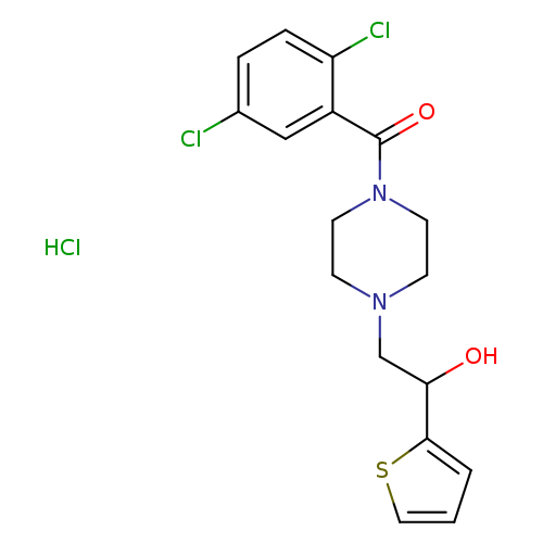 2-[4-(2,5-dichlorobenzoyl)piperazin-1-yl]-1-(thiophen-2-yl)ethan-1-ol hydrochloride