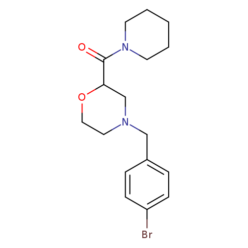 4-[(4-bromophenyl)methyl]-2-(piperidine-1-carbonyl)morpholine