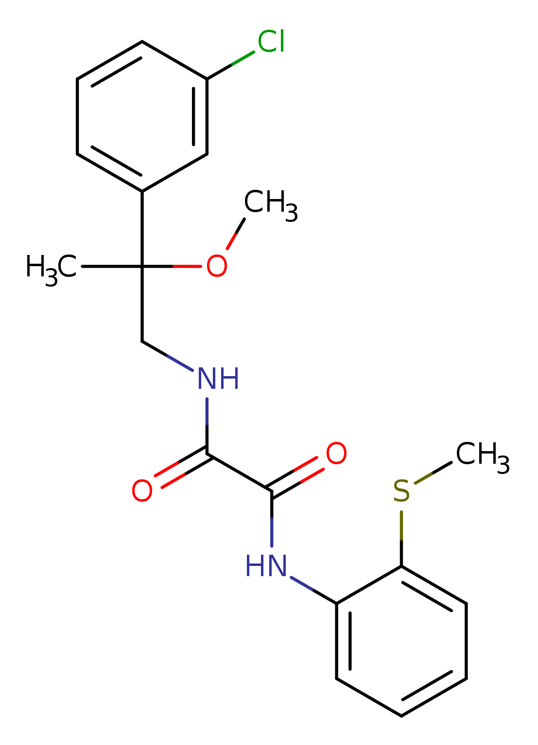N'-[2-(3-chlorophenyl)-2-methoxypropyl]-N-[2-(methylsulfanyl)phenyl]ethanediamide