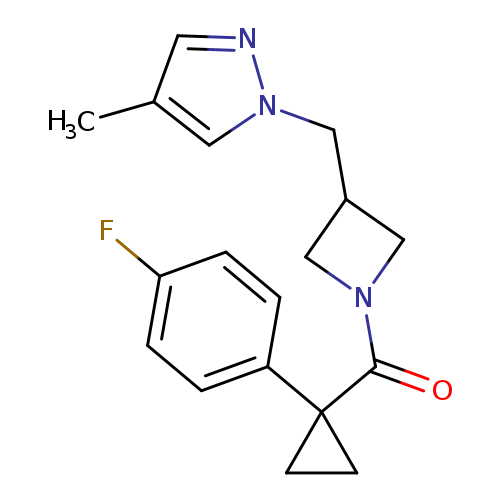 1-({1-[1-(4-fluorophenyl)cyclopropanecarbonyl]azetidin-3-yl}methyl)-4-methyl-1H-pyrazole
