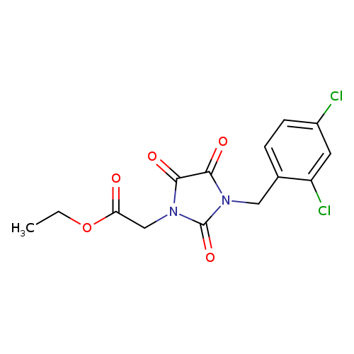 ethyl 2-{3-[(2,4-dichlorophenyl)methyl]-2,4,5-trioxoimidazolidin-1-yl}acetate