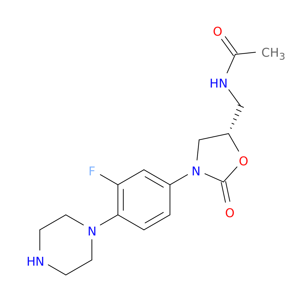 N-[[(5S)-3-[3-Fluoro-4-(1-piperazinyl)phenyl]-2-oxo-5-oxazolidinyl]methyl]acetamide