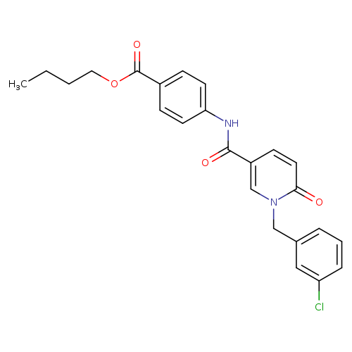 butyl 4-{1-[(3-chlorophenyl)methyl]-6-oxo-1,6-dihydropyridine-3-amido}benzoate