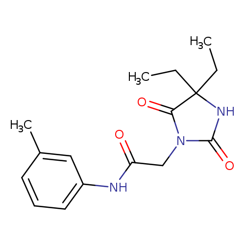 2-(4,4-diethyl-2,5-dioxoimidazolidin-1-yl)-N-(3-methylphenyl)acetamide