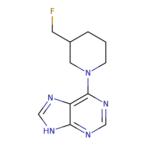 6-[3-(fluoromethyl)piperidin-1-yl]-9H-purine