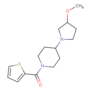 4-(3-methoxypyrrolidin-1-yl)-1-(thiophene-2-carbonyl)piperidine