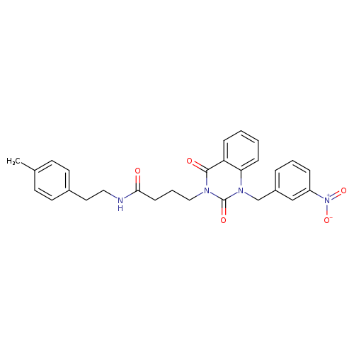 N-[2-(4-methylphenyl)ethyl]-4-{1-[(3-nitrophenyl)methyl]-2,4-dioxo-1,2,3,4-tetrahydroquinazolin-3-yl}butanamide