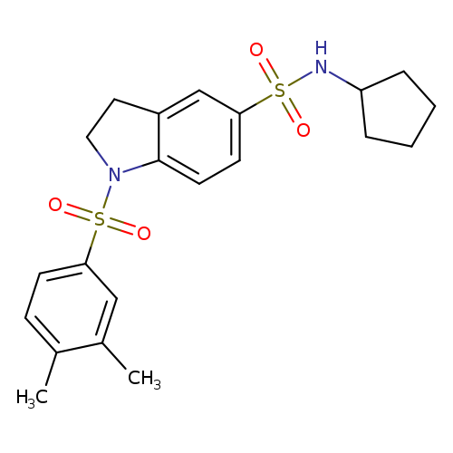 N-cyclopentyl-1-(3,4-dimethylbenzenesulfonyl)-2,3-dihydro-1H-indole-5-sulfonamide