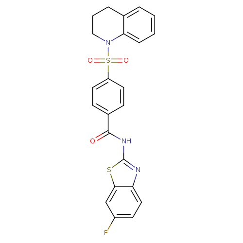 N-(6-fluoro-1,3-benzothiazol-2-yl)-4-(1,2,3,4-tetrahydroquinoline-1-sulfonyl)benzamide