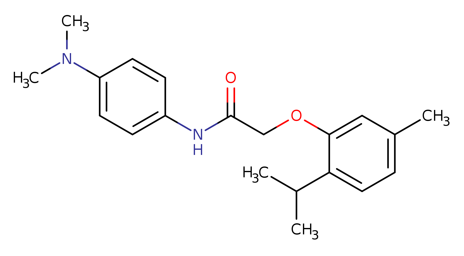 N-[4-(dimethylamino)phenyl]-2-[5-methyl-2-(propan-2-yl)phenoxy]acetamide