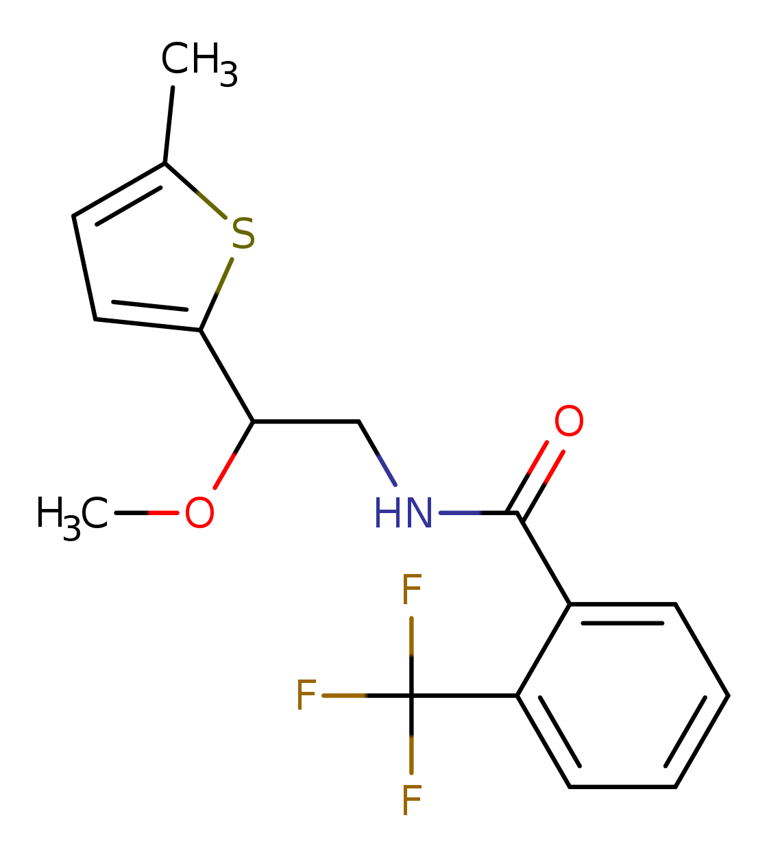 N-[2-methoxy-2-(5-methylthiophen-2-yl)ethyl]-2-(trifluoromethyl)benzamide