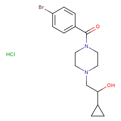 2-[4-(4-bromobenzoyl)piperazin-1-yl]-1-cyclopropylethan-1-ol hydrochloride