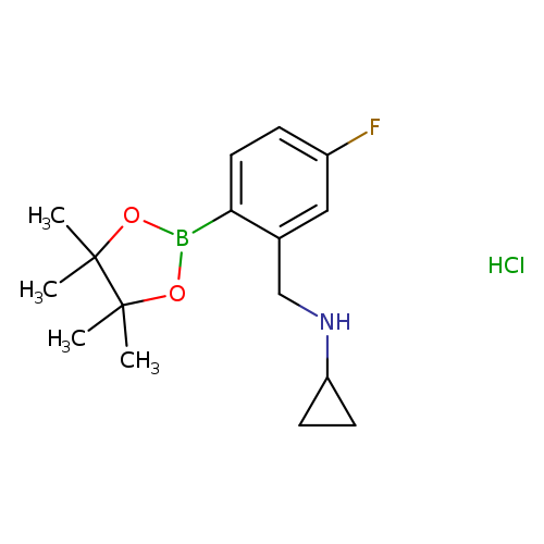 4-Fluoro-2-(N-cyclopropylaminomethyl)phenylboronic acid pinacol ester, HCl