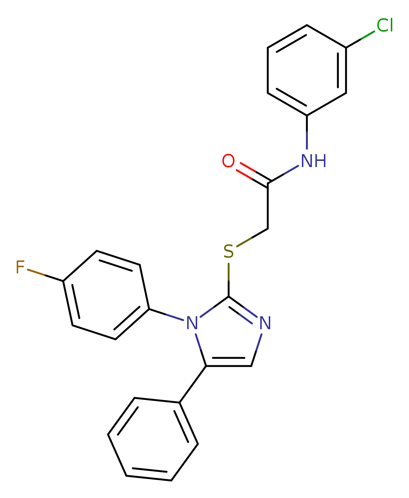 N-(3-chlorophenyl)-2-{[1-(4-fluorophenyl)-5-phenyl-1H-imidazol-2-yl]sulfanyl}acetamide