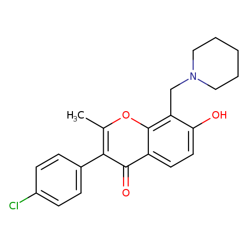 3-(4-chlorophenyl)-7-hydroxy-2-methyl-8-[(piperidin-1-yl)methyl]-4H-chromen-4-one