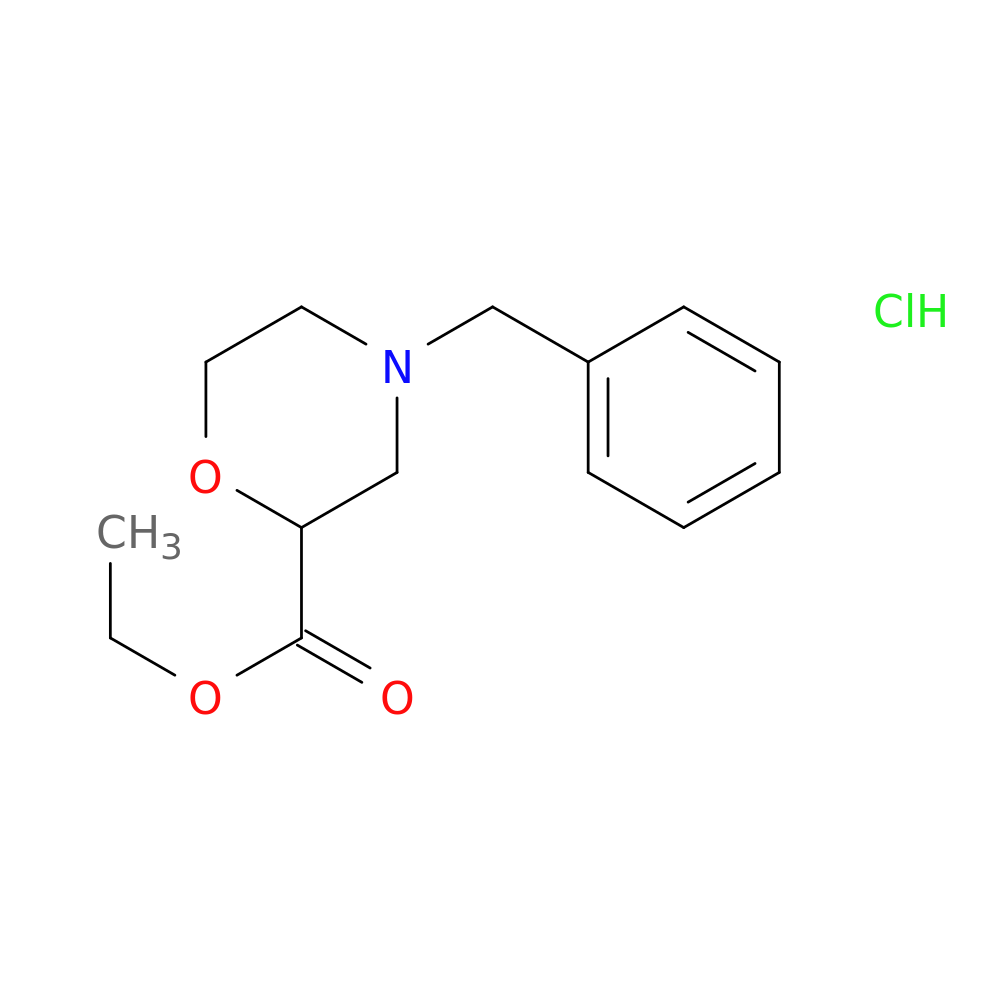 Ethyl 4-benzyl-2-morpholinecarboxylate, HCl
