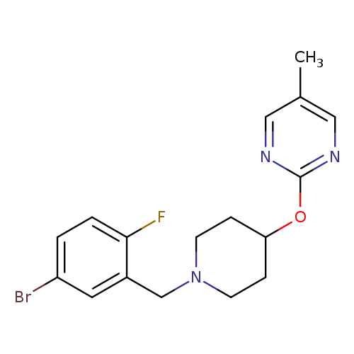2-({1-[(5-bromo-2-fluorophenyl)methyl]piperidin-4-yl}oxy)-5-methylpyrimidine
