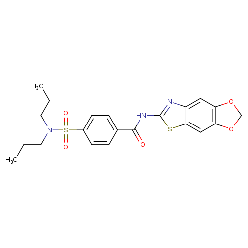 N-{4,6-dioxa-10-thia-12-azatricyclo[7.3.0.0^{3,7}]dodeca-1(9),2,7,11-tetraen-11-yl}-4-(dipropylsulfamoyl)benzamide