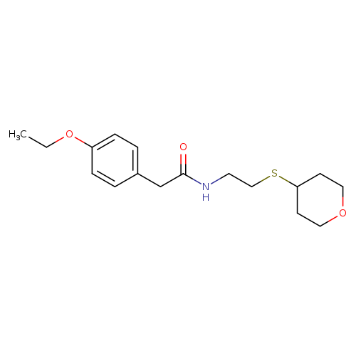 2-(4-ethoxyphenyl)-N-[2-(oxan-4-ylsulfanyl)ethyl]acetamide