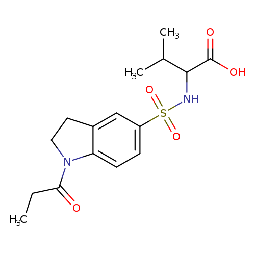 3-Methyl-2-([(1-propionyl-2,3-dihydro-1h-indol-5-yl)sulfonyl]amino)butanoic acid