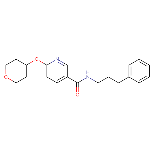 6-(oxan-4-yloxy)-N-(3-phenylpropyl)pyridine-3-carboxamide