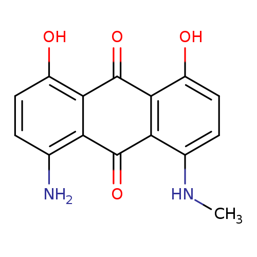 1-amino-4,5-dihydroxy-8-(methylamino)anthracene-9,10-dione