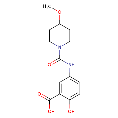 2-hydroxy-5-[(4-methoxypiperidine-1-carbonyl)amino]benzoic acid