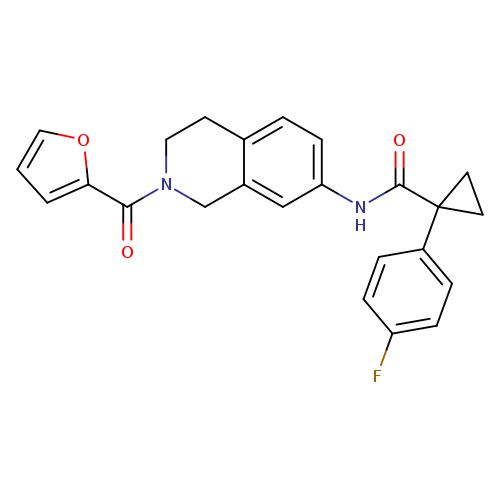 1-(4-fluorophenyl)-N-[2-(furan-2-carbonyl)-1,2,3,4-tetrahydroisoquinolin-7-yl]cyclopropane-1-carboxamide