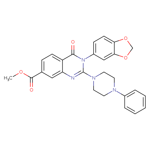 methyl 3-(2H-1,3-benzodioxol-5-yl)-4-oxo-2-(4-phenylpiperazin-1-yl)-3,4-dihydroquinazoline-7-carboxylate