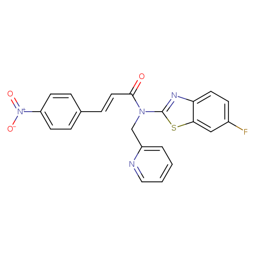 (2E)-N-(6-fluoro-1,3-benzothiazol-2-yl)-3-(4-nitrophenyl)-N-[(pyridin-2-yl)methyl]prop-2-enamide