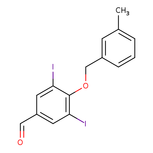 3,5-diiodo-4-[(3-methylbenzyl)oxy]benzaldehyde