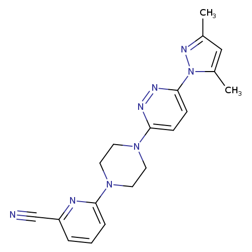 6-{4-[6-(3,5-dimethyl-1H-pyrazol-1-yl)pyridazin-3-yl]piperazin-1-yl}pyridine-2-carbonitrile