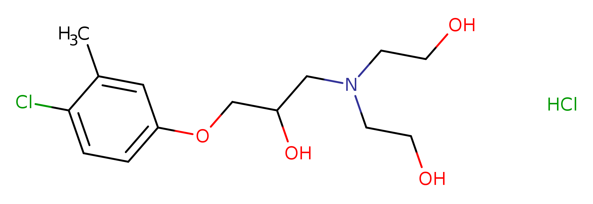 1-[bis(2-hydroxyethyl)amino]-3-(4-chloro-3-methylphenoxy)propan-2-ol hydrochloride