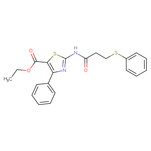 ethyl 4-phenyl-2-[3-(phenylsulfanyl)propanamido]-1,3-thiazole-5-carboxylate