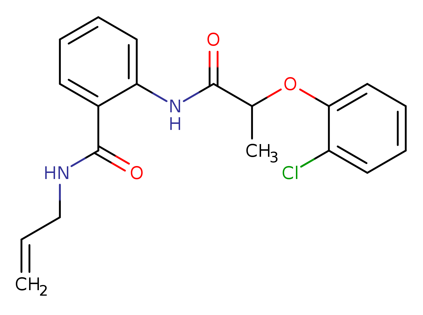 N-allyl-2-{[2-(2-chlorophenoxy)propanoyl]amino}benzamide