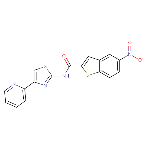 5-nitro-N-[4-(pyridin-2-yl)-1,3-thiazol-2-yl]-1-benzothiophene-2-carboxamide