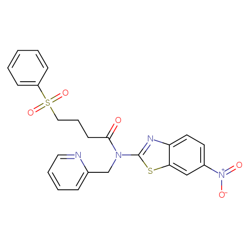 4-(benzenesulfonyl)-N-(6-nitro-1,3-benzothiazol-2-yl)-N-[(pyridin-2-yl)methyl]butanamide