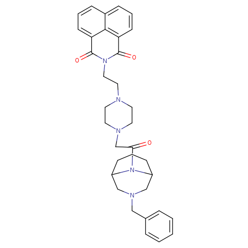 3-{2-[4-(2-{3-benzyl-3,9-diazabicyclo[3.3.1]nonan-9-yl}-2-oxoethyl)piperazin-1-yl]ethyl}-3-azatricyclo[7.3.1.0^{5,13}]trideca-1(13),5,7,9,11-pentaene-2,4-dione